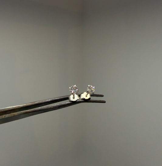 Boucles d'oreille en Argent Cristaux de Swarovski Blanc - Atelier.Goldissim