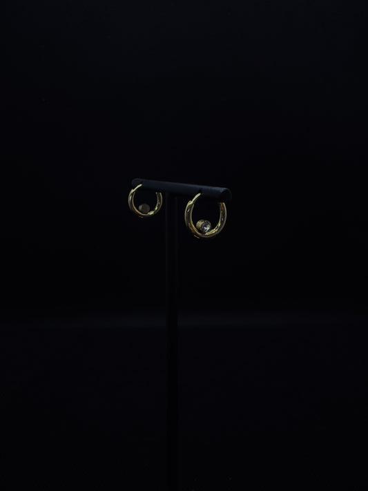 Créoles en cristal doré - Atelier.Goldissim