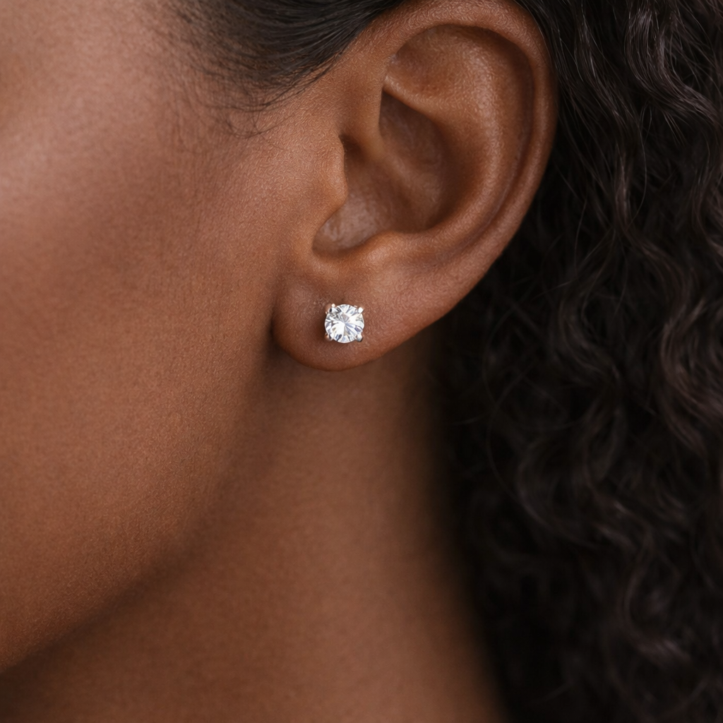 Boucles d'oreille en Argent Cristaux de Swarovski Blanc