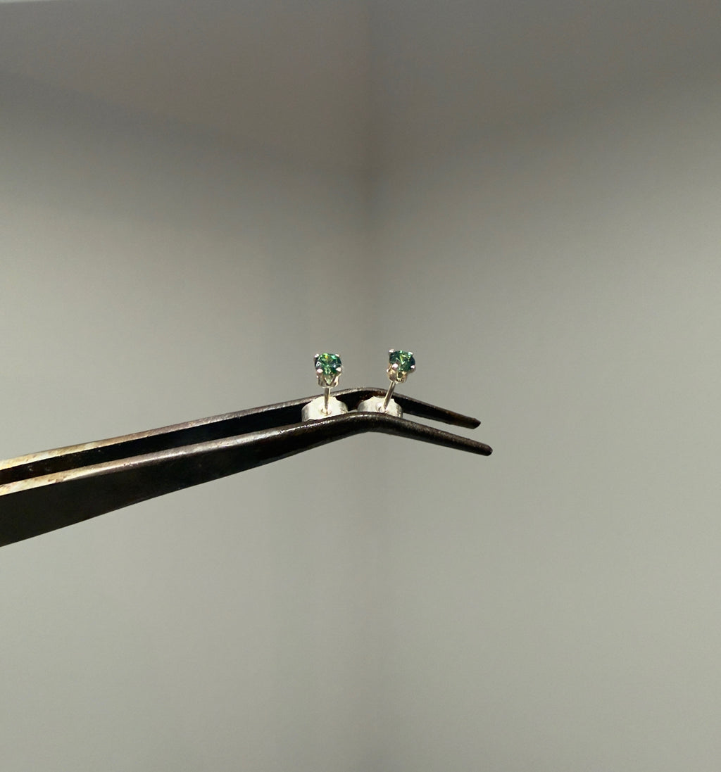 Boucles d’oreilles Argent Cristaux de Swarovski Vertes - Atelier.Goldissim