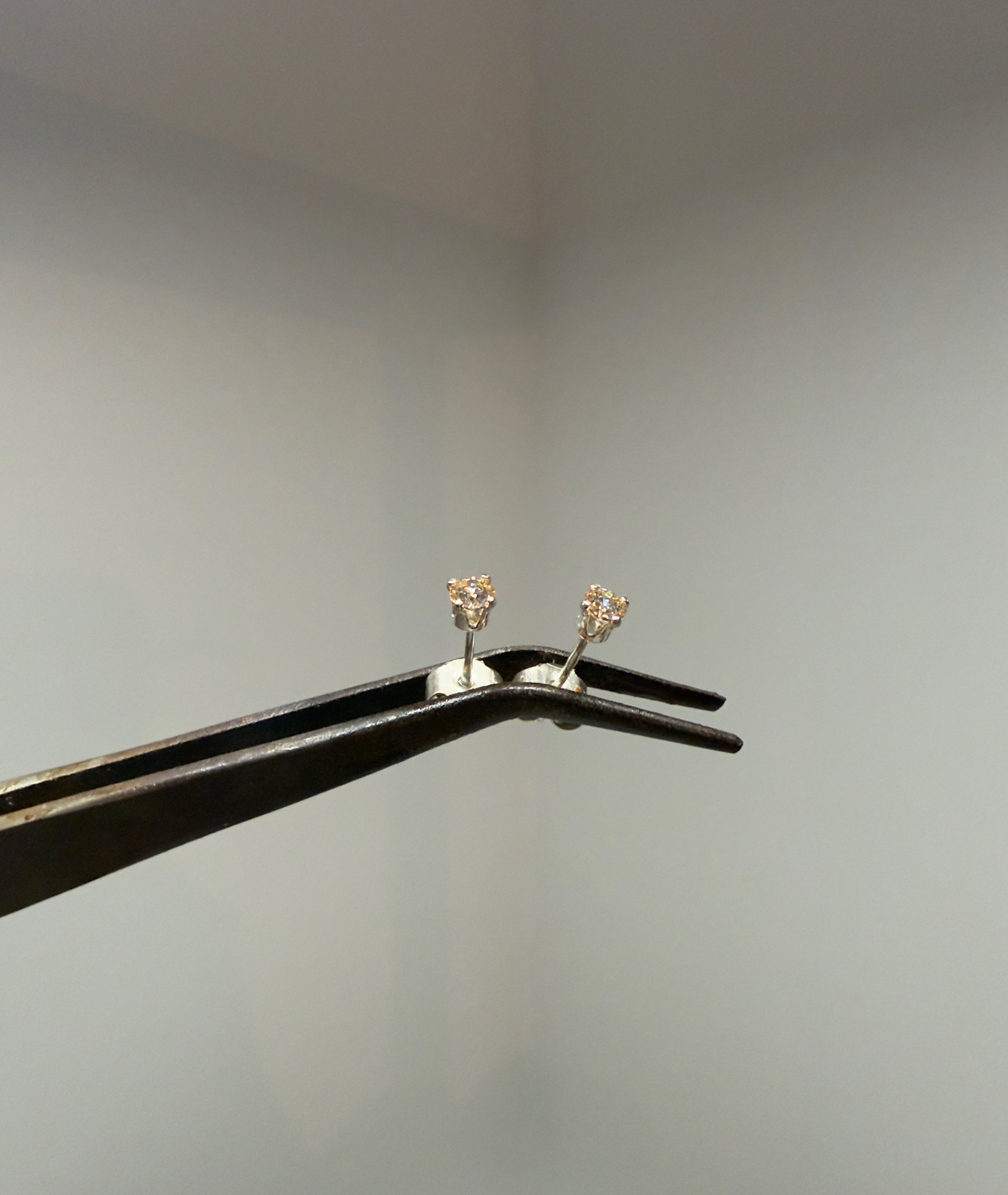 Boucles d’oreilles Argent Cristaux de Swarovski Champagne - Atelier.Goldissim