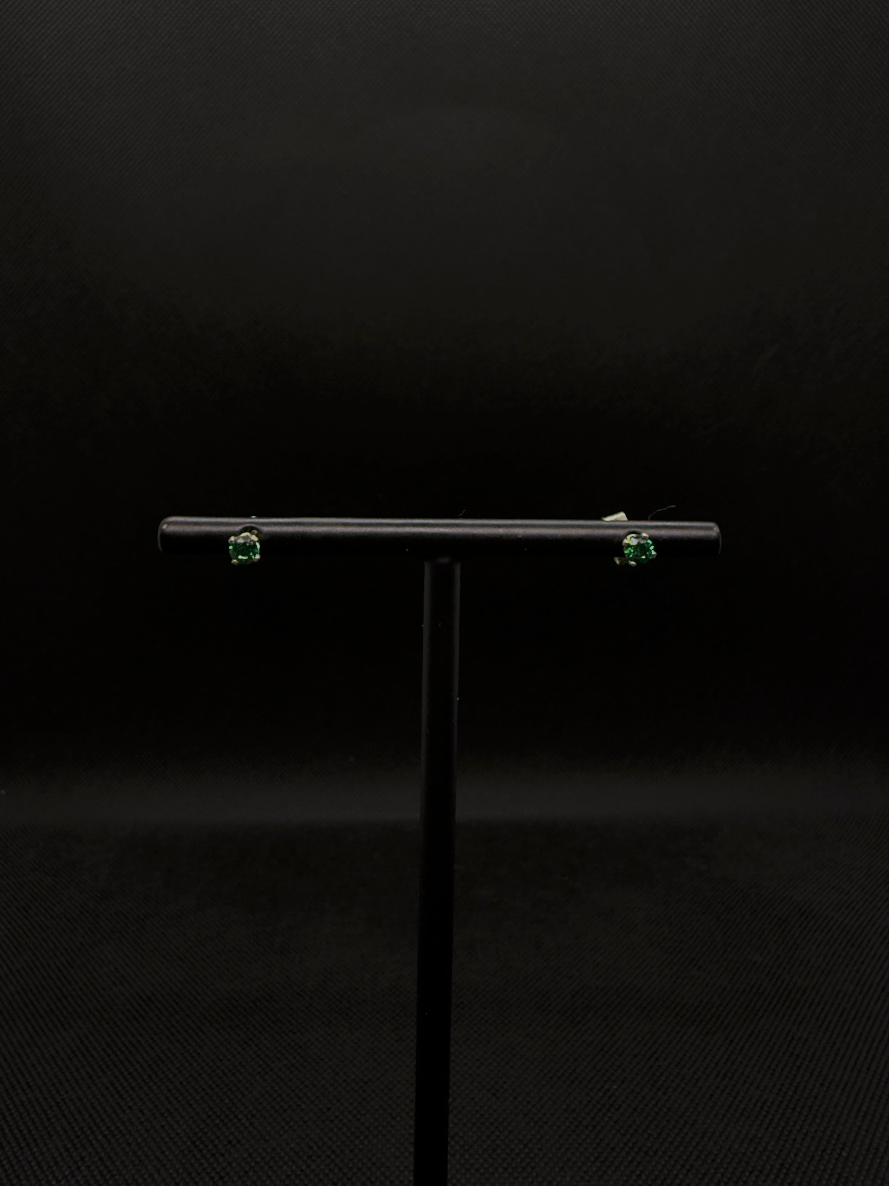 Boucles d’oreilles Argent Cristaux de Swarovski Vertes - Atelier.Goldissim