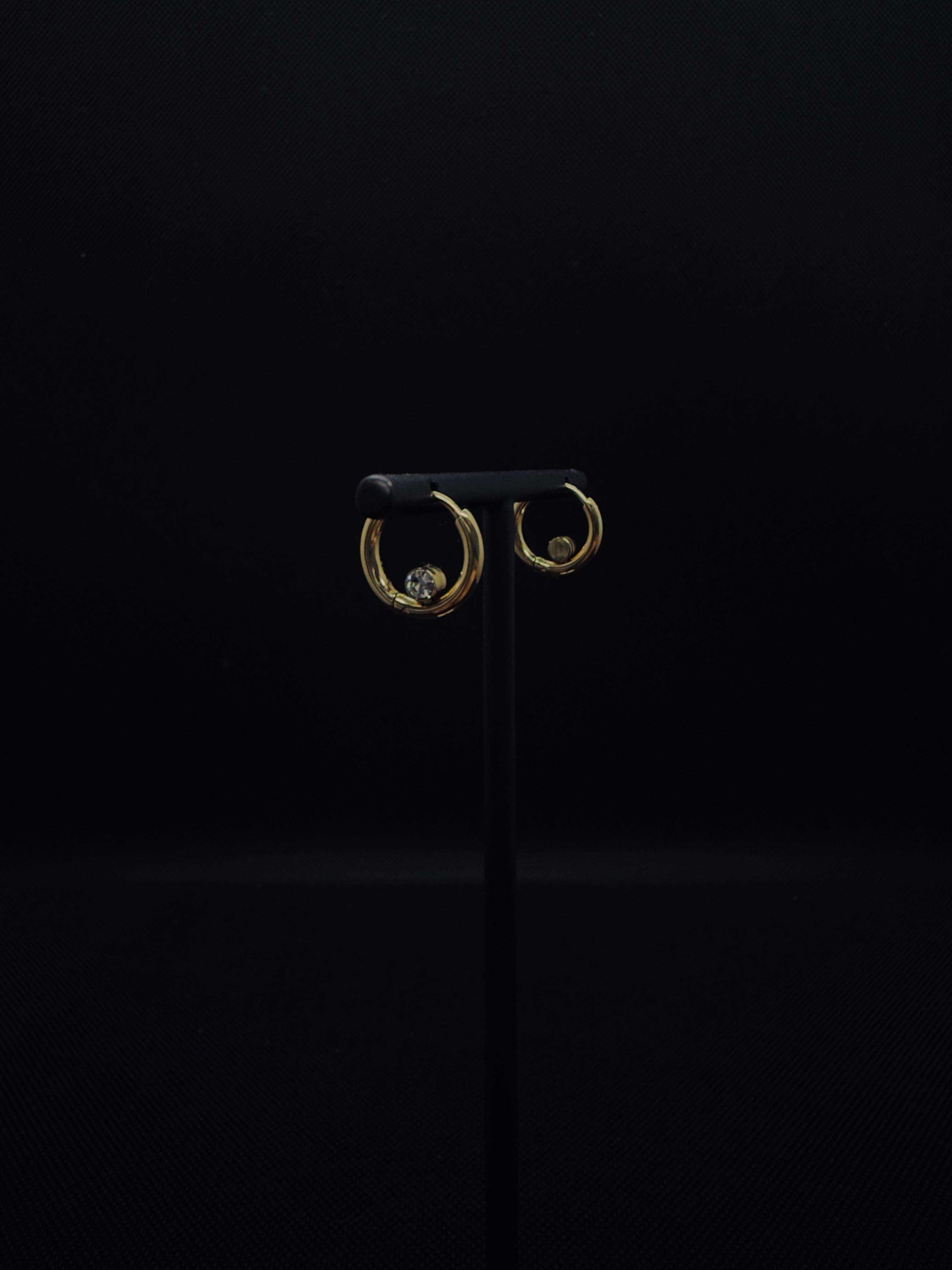 Créoles en cristal doré - Atelier.Goldissim