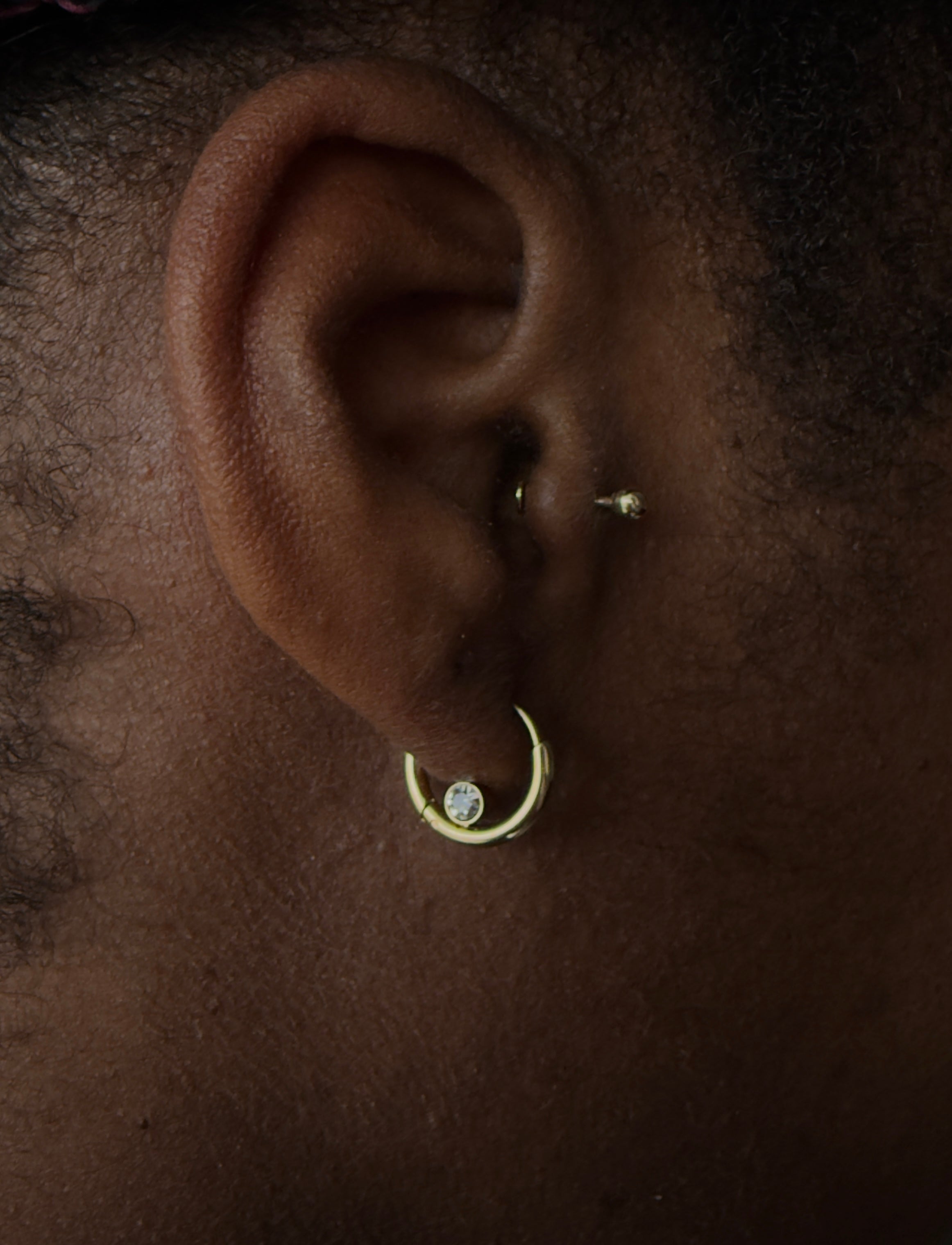 Créoles en cristal doré - Atelier.Goldissim